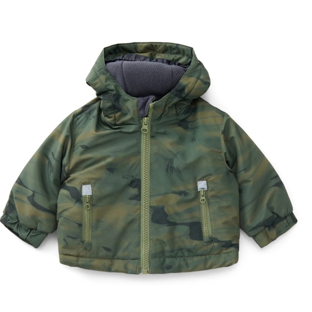 Iceburg Infant Baby Boys Insulated Fleece Jacket with Hood, Midweight